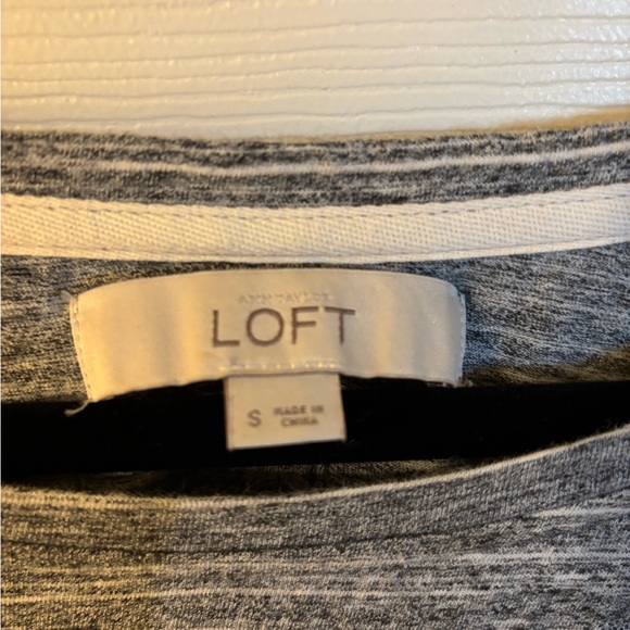 LOFT Heathered Gray Mini Dress Small - Picture 2 of 9